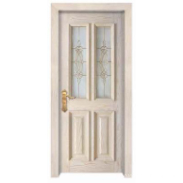 European Simple Classic Design mit Glasfenster Solid Wooden Door